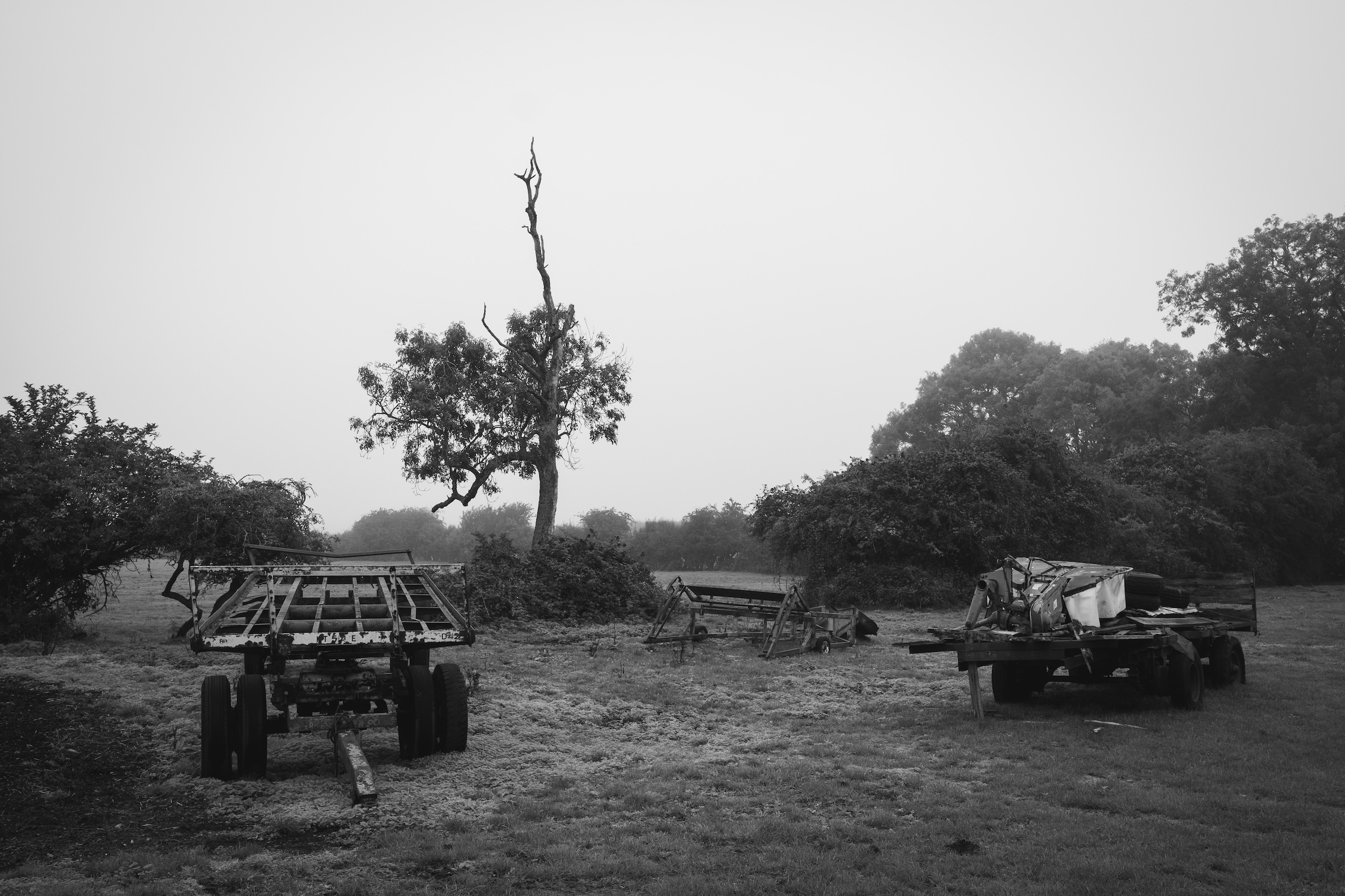 Farm machines near Stilton by William Austin-Lobley
